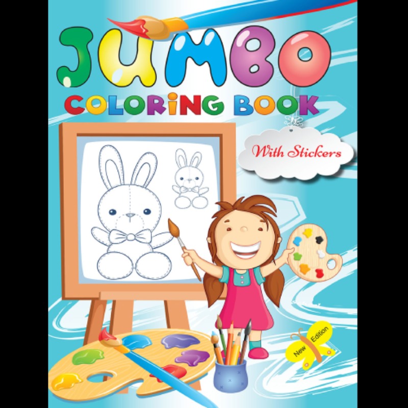 Jumbo Colouring Book (with Stickers)